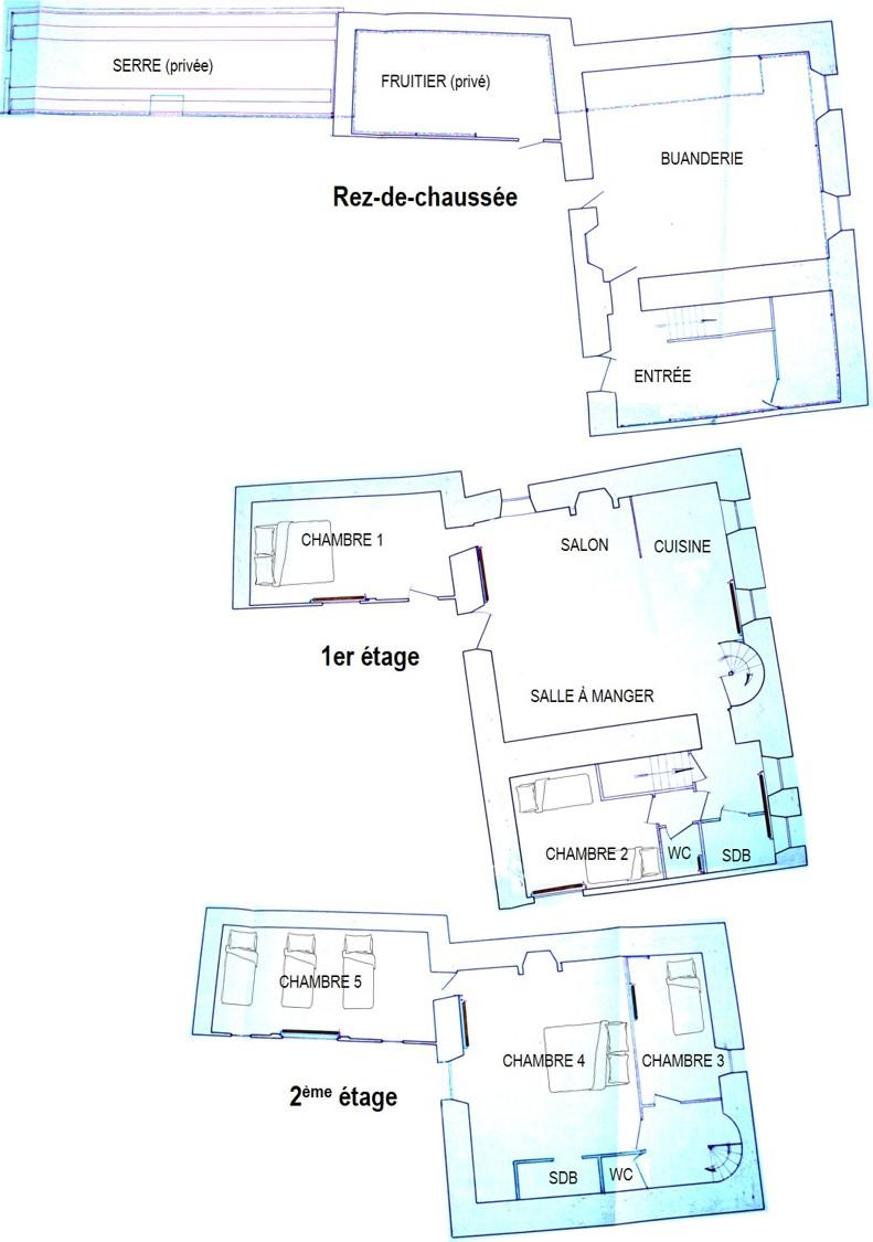 Plan definitif gite manoir avec lits