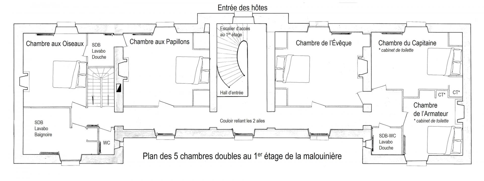 Plan hotes 1er etage de la malouiniere redimensionne e monsite